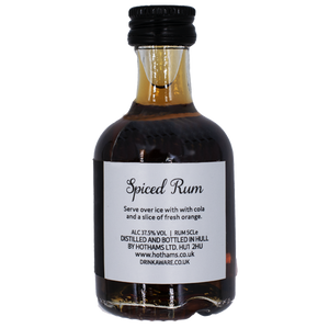 spiced rum, 5cl bottle, copper wax seal, hothams spirits