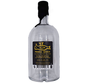 Mango, Bodka, 70cl, glass bottle, black wax, back label