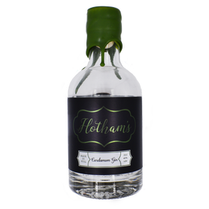 cardamom gin, 20cl bottle, green wax seal, hothams spirits