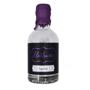 original gin, 20cl bottle, purple pink wax seal, hothams spirits