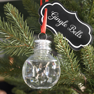 christmas bauble, christmas tree, cardamom gin, labelled 'gingle bells', hothams spirits